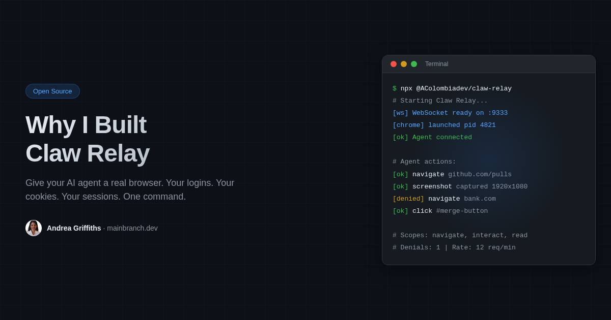 Por Qué Construí Claw Relay