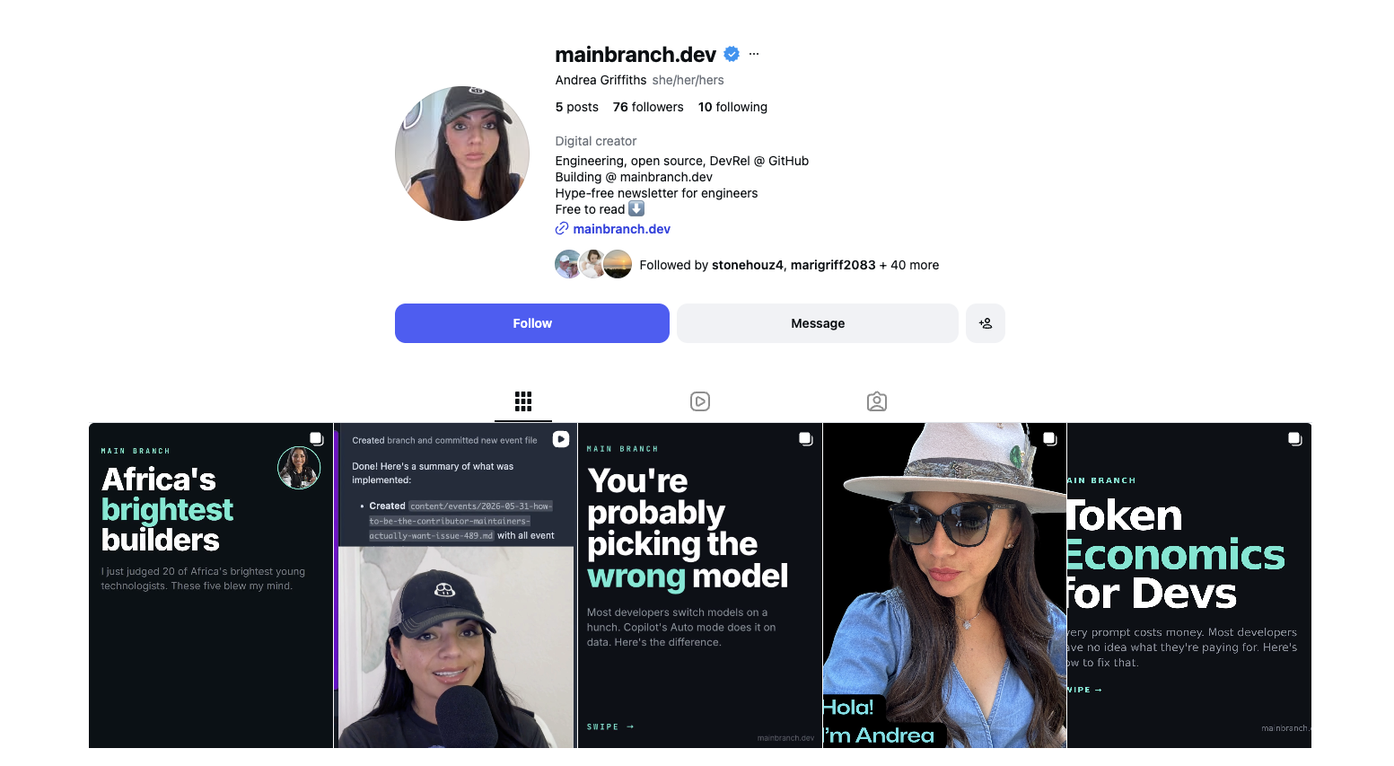 Main Branch en Instagram